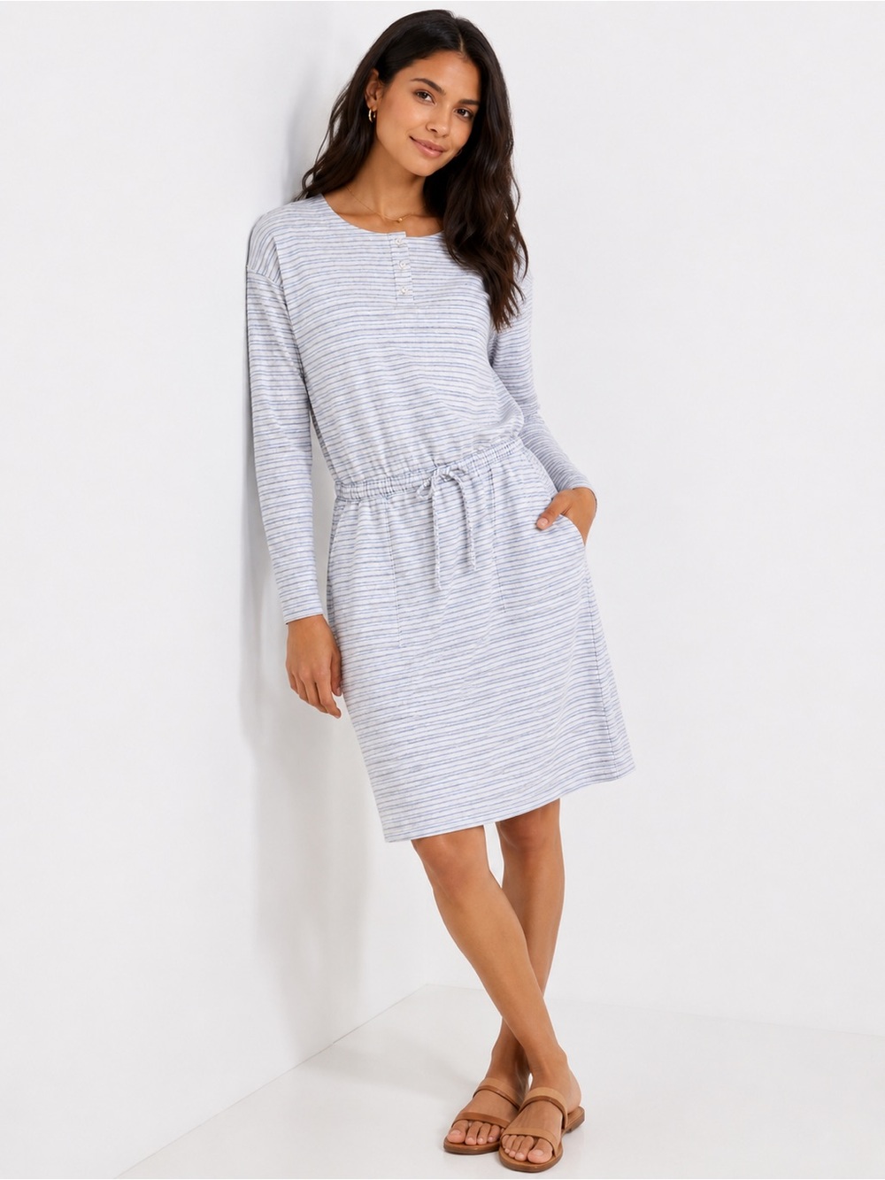 Haven Well Within Organic Cotton Interlock Stripe Dress S